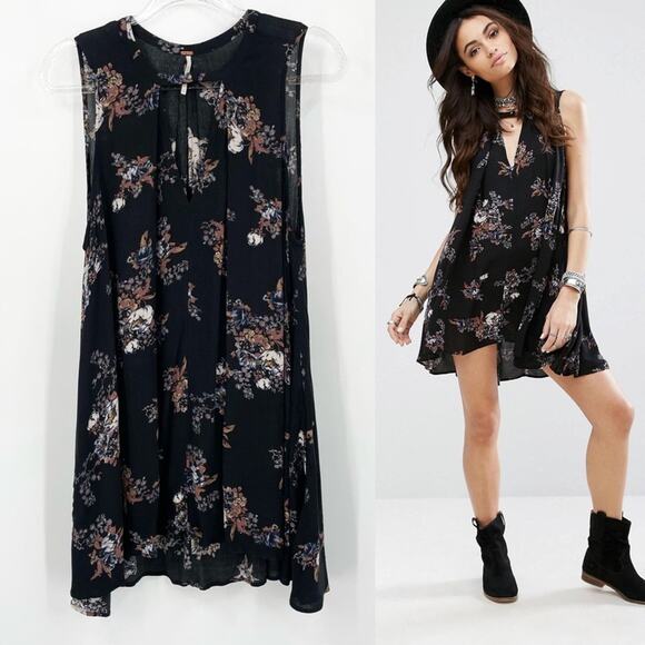 Free People Printed Snap Out Of It Swing Dress Size Small - Picture 1 of 11